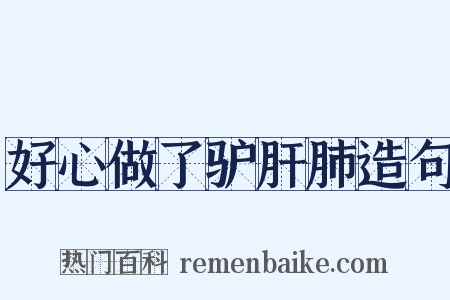 好心做了驴肝肺造句是什么意思的图片